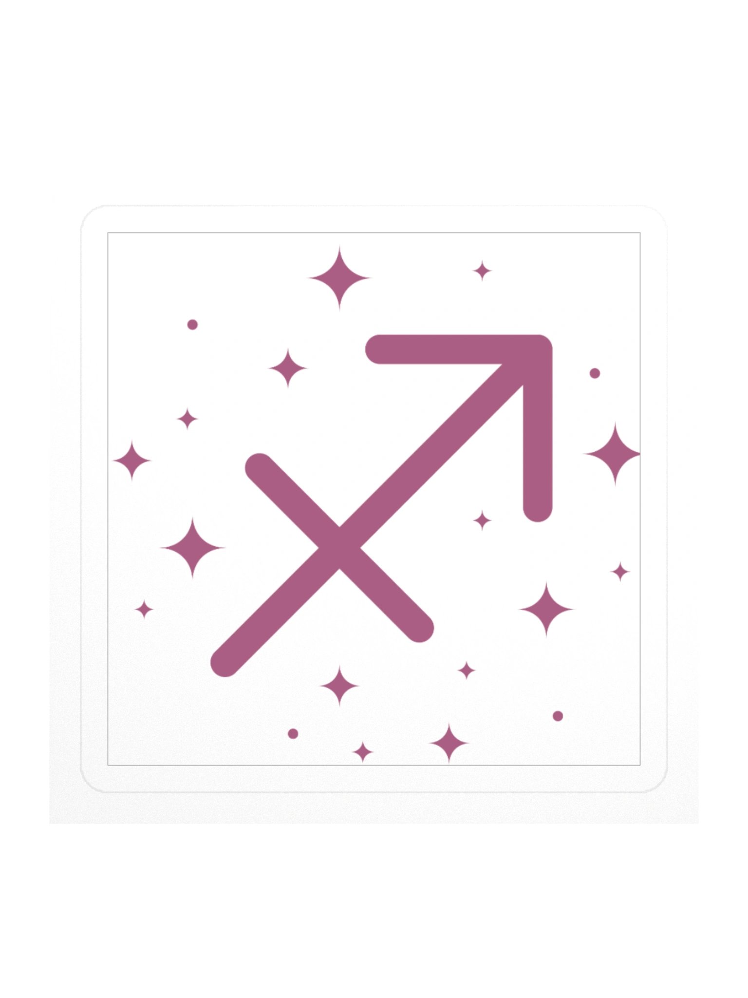 Sagittarius Zodiac Sticker — Vibrant Purple Arrow Design product image (1)