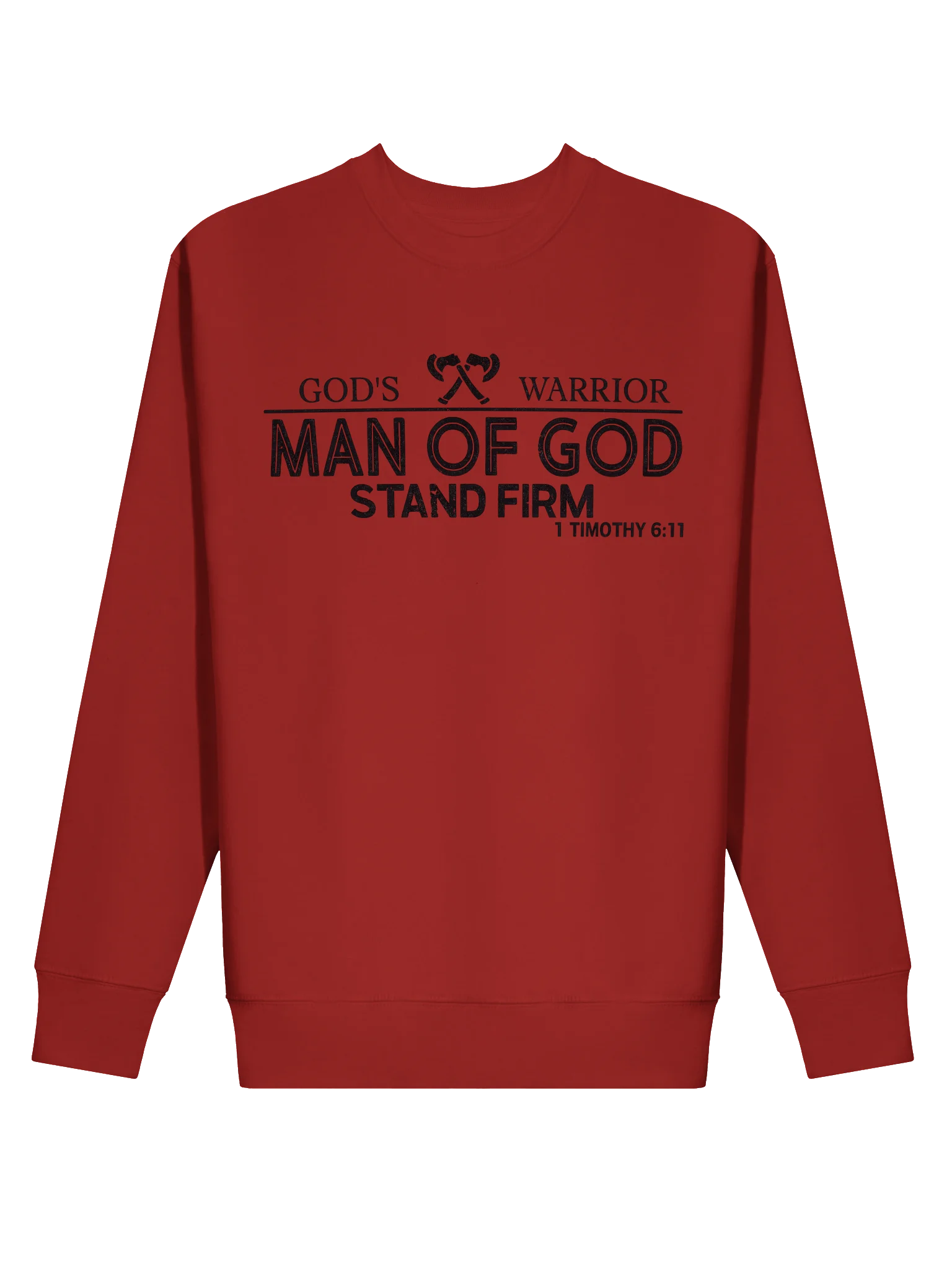 God's Warrior – Man of God | Stand Firm | 1 Timothy 6:11 | Christian Faith Sweatshirt product image (20)