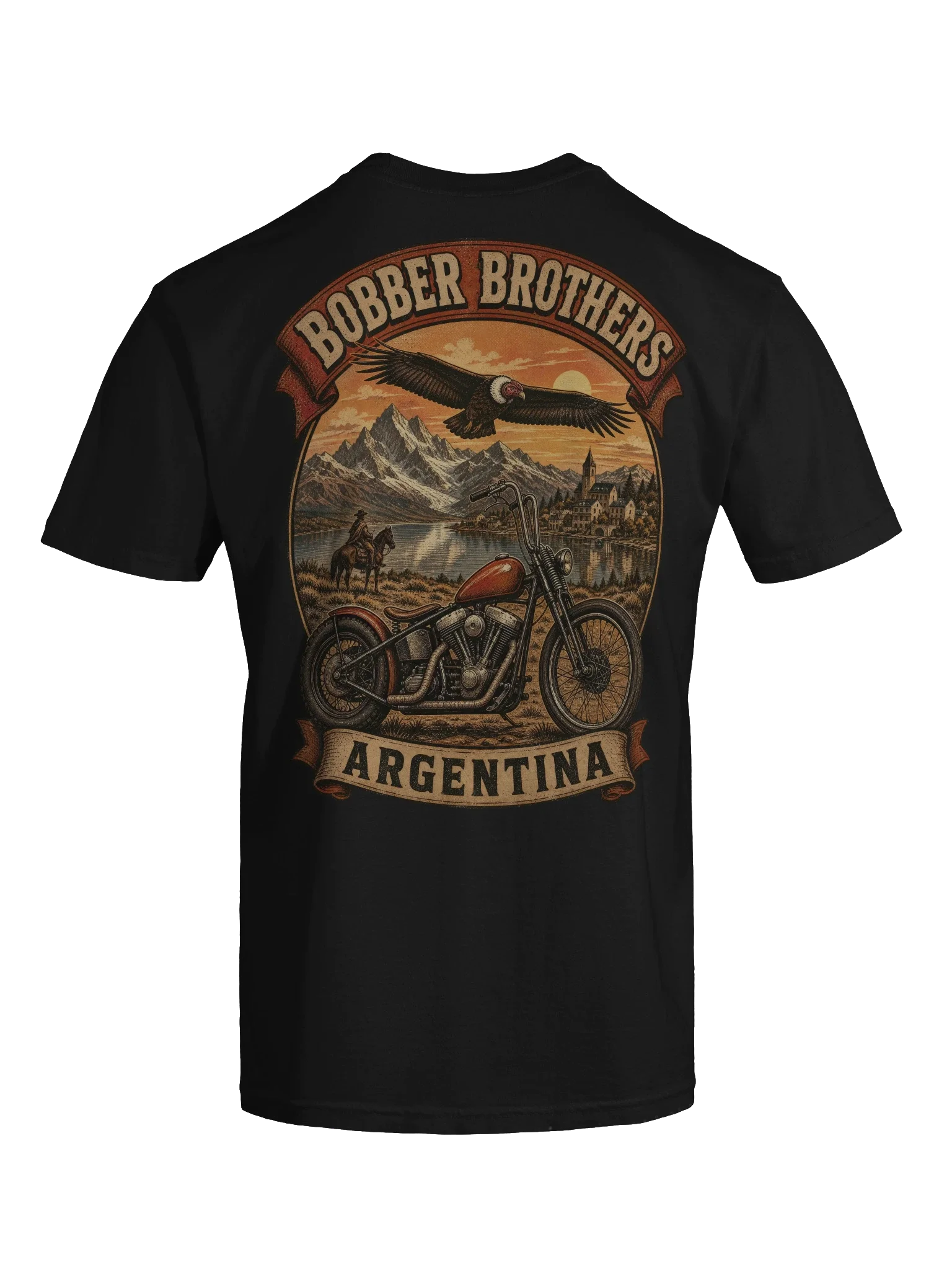 Argentina motorcycle t-shirt design by Bobber Brothers