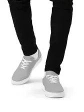 LM Origin™ Chrome Gray Sneakers | Unisex Canvas Streetwear Shoes product image (4)