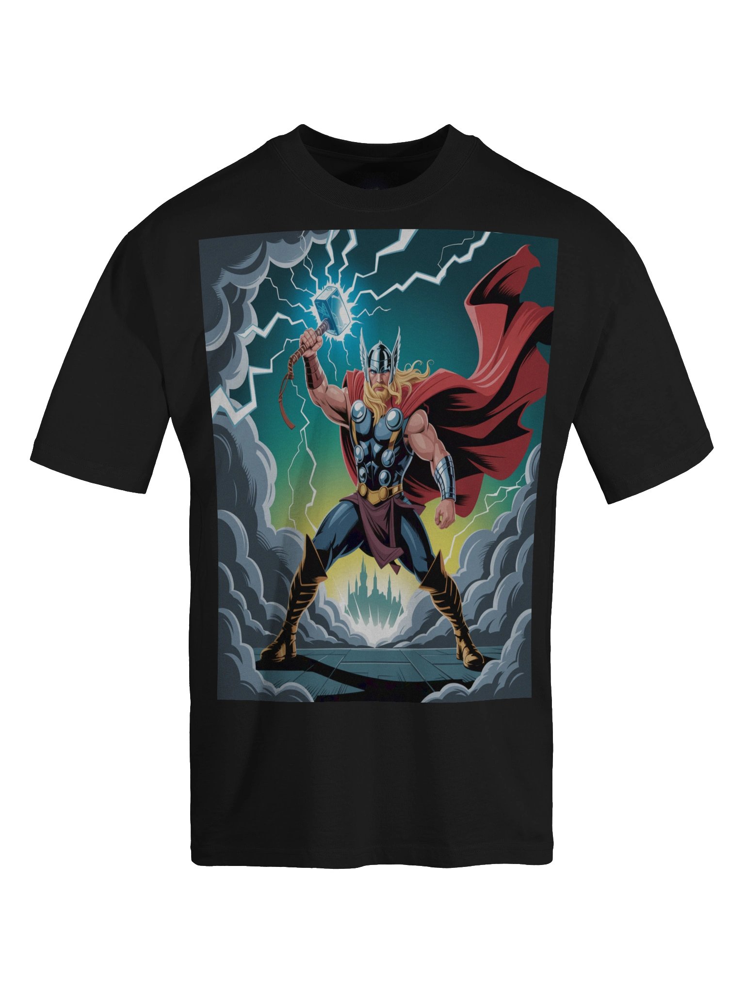 Thor Thunderlord's Stand Oversized Faded T-Shirt product image (1)
