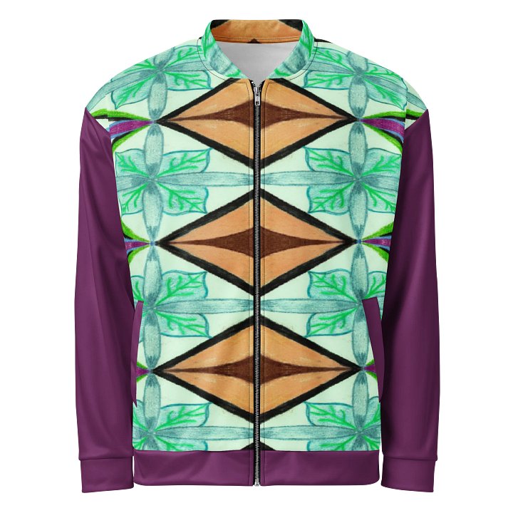"DiamondSTack" Bomber Jacket (plum accents) product image (1)