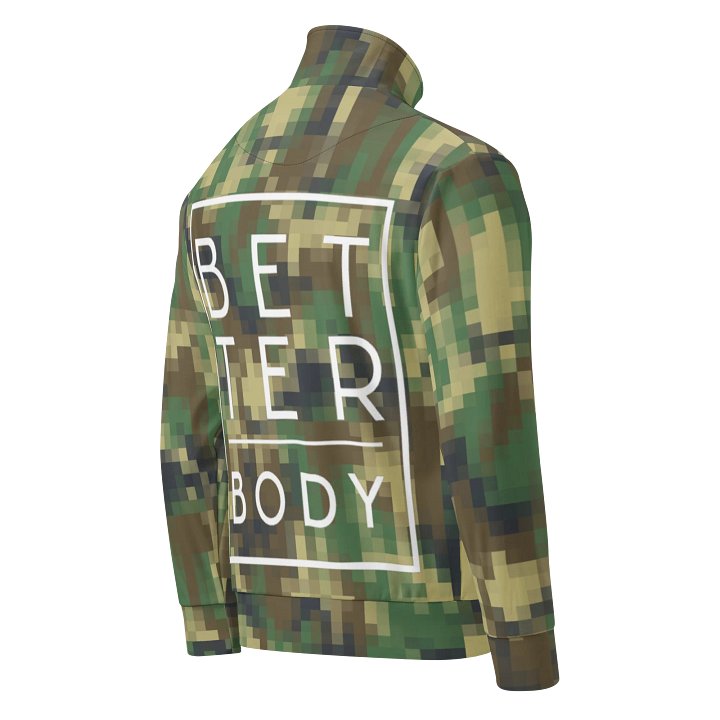 Better Body Pixelated Camo White Logo Luxury Track Jacket product image (2)