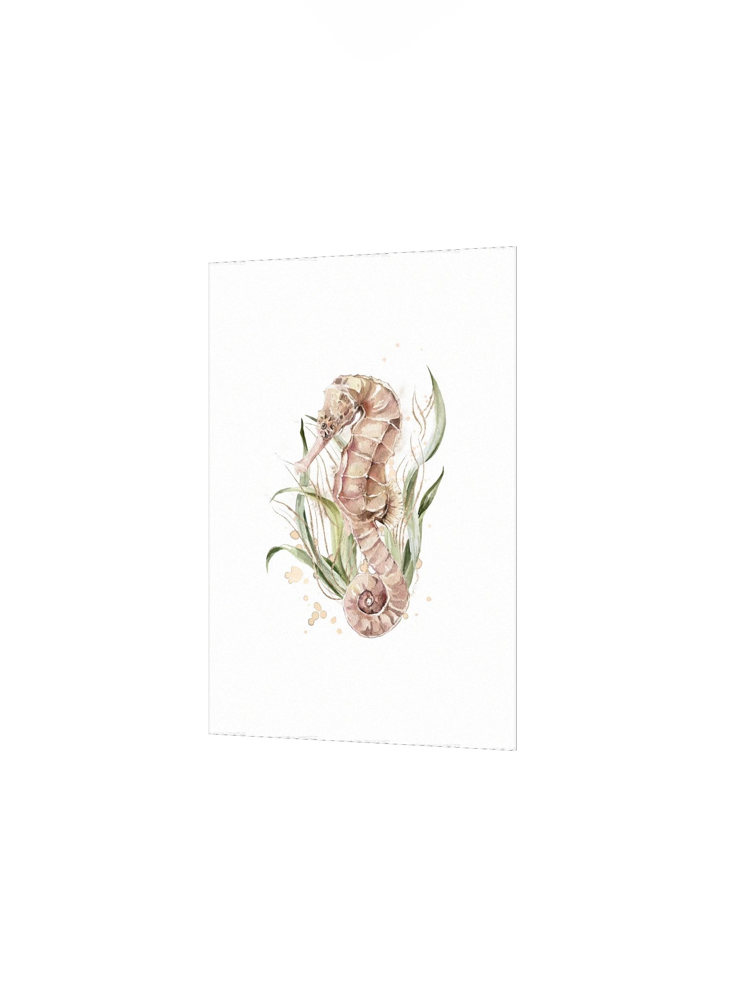 Seahorse Watercolor with Seaweed product image (4)