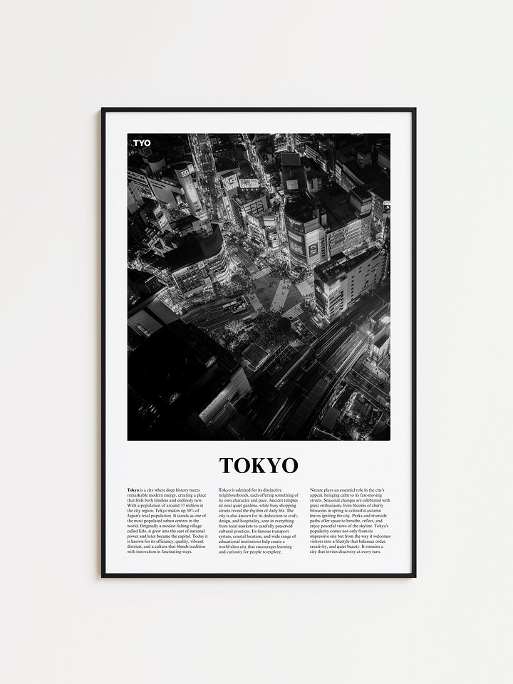 Tokyo 02 Newspaper Poster | Framed product image (1)