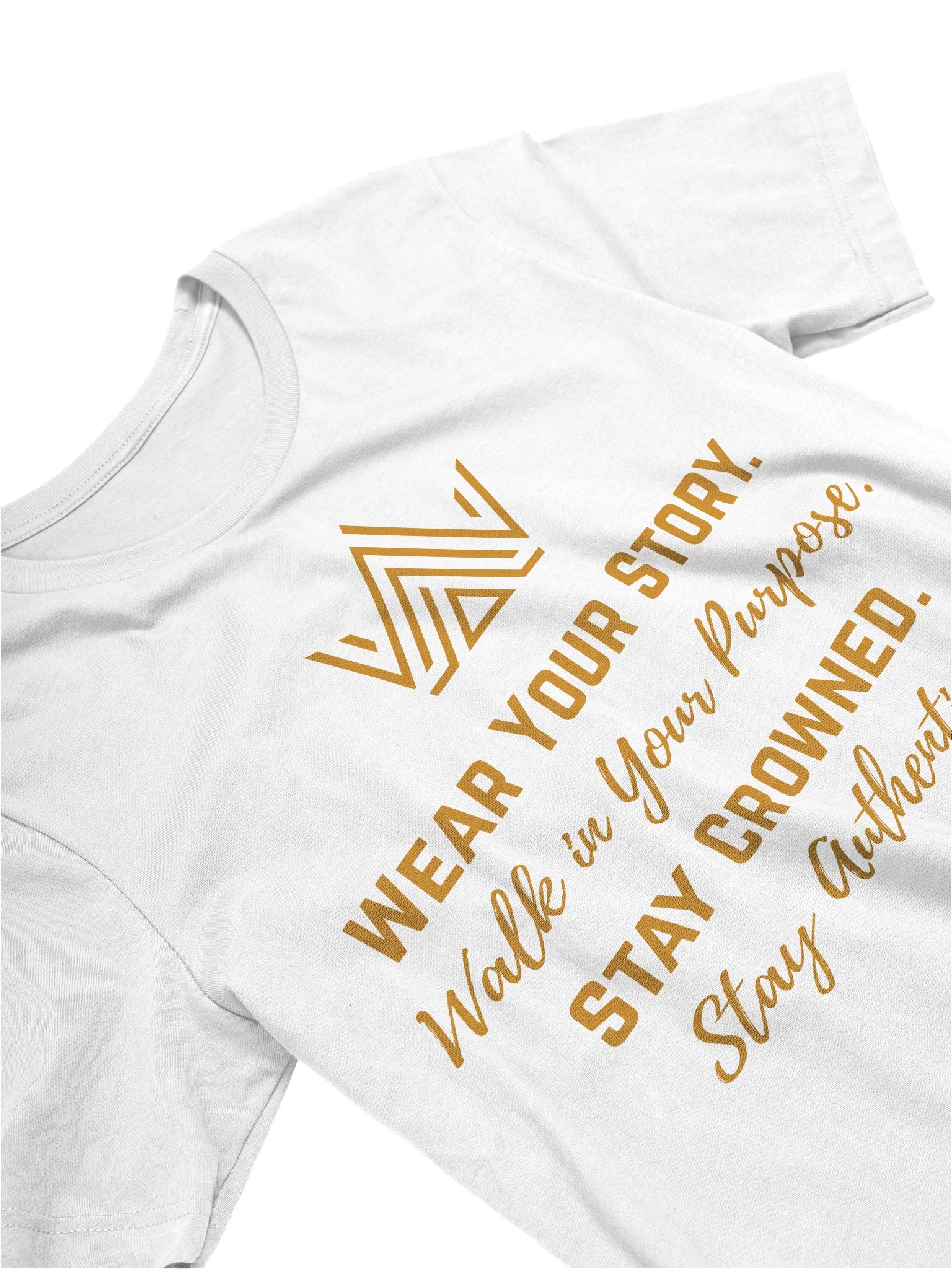 Crowned & Authentic Tee (Gold Design) product image (2)