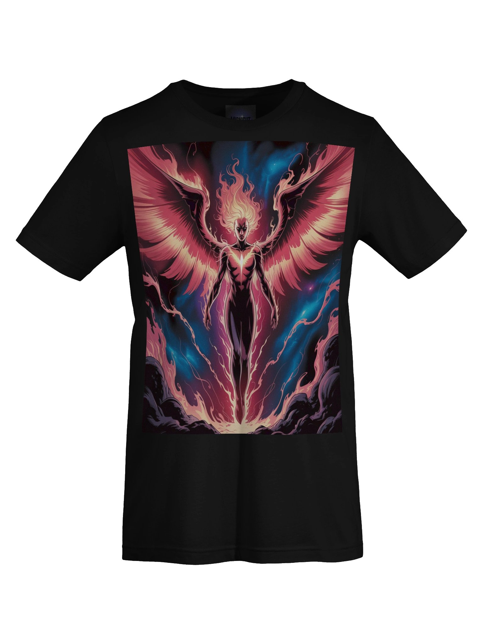 Dark Phoenix Flame Ascent Supersoft T-Shirt – Cosmic Inferno Veil product image (1)