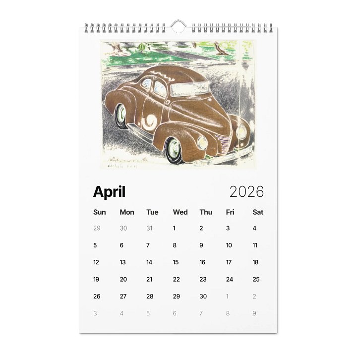 A Year of Nic's Cars - 2026 Wall Calendar (Large Format) product image (1)