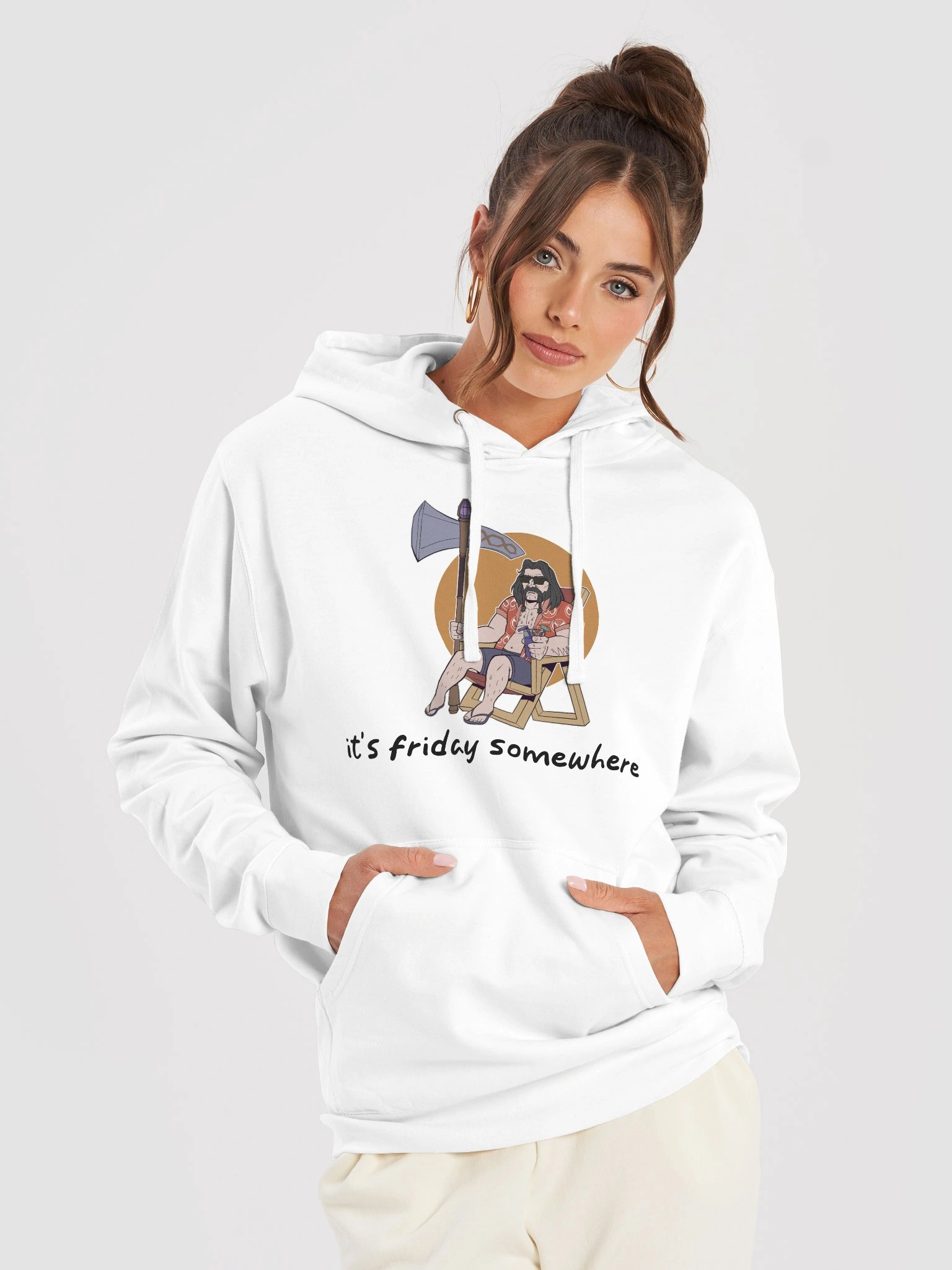 It's Friday Somewhere Hoodie (Black Text) product image (40)