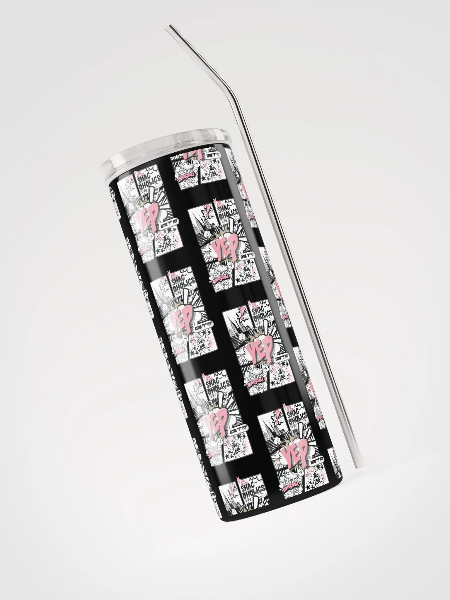 Shac-oholics Comic Blast Tumbler - Pink 