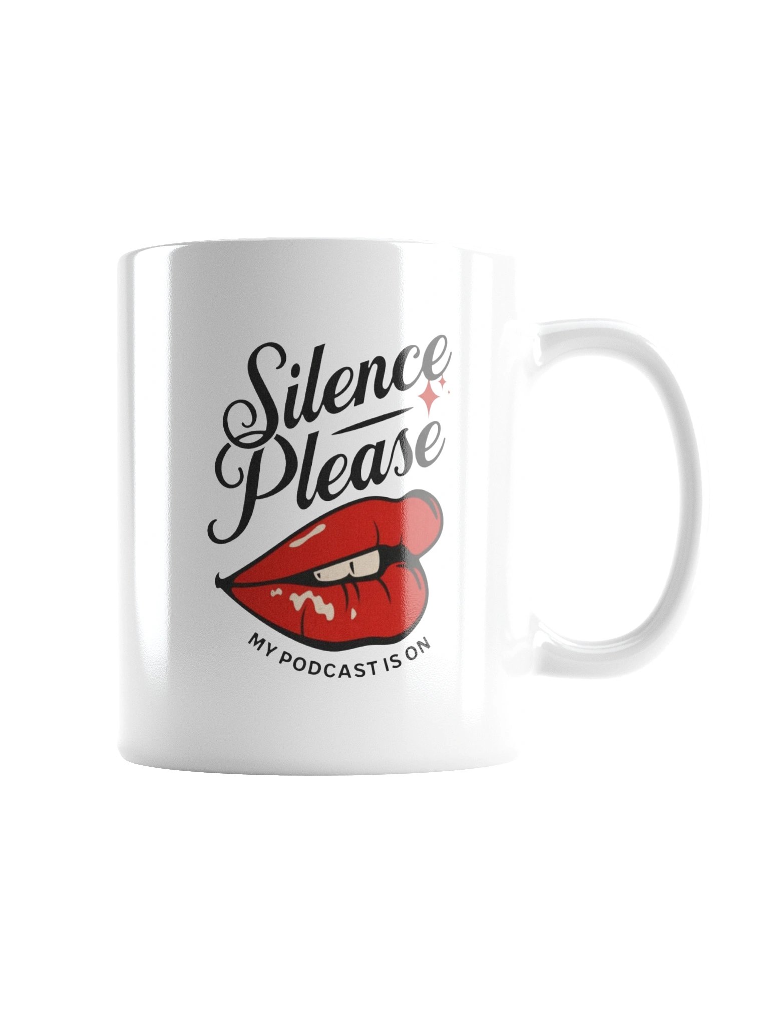 Silence Please Red Lips Mug product image (6)