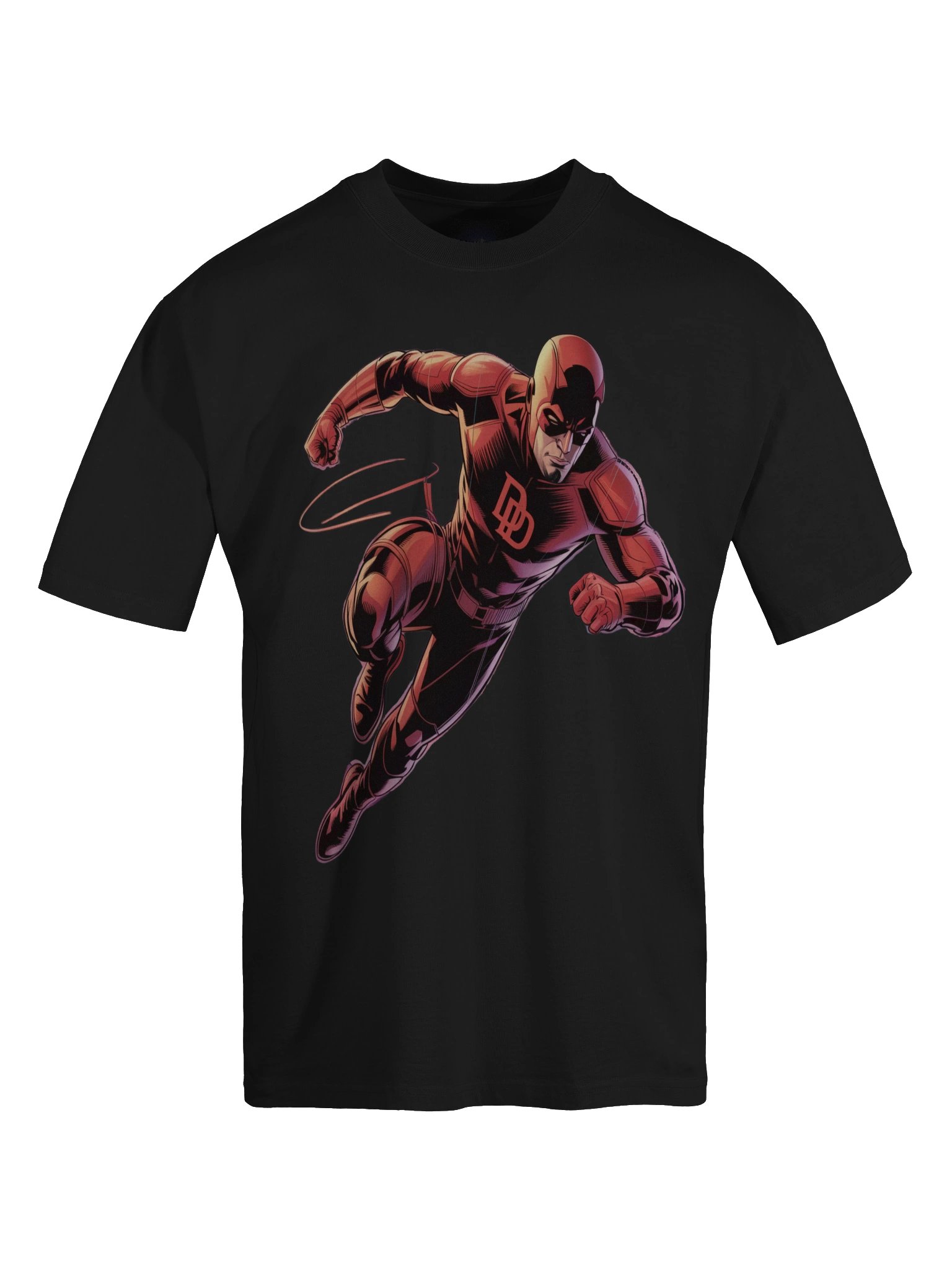 Daredevil's Shadow Leap – Premium Oversized Faded T-Shirt product image (1)
