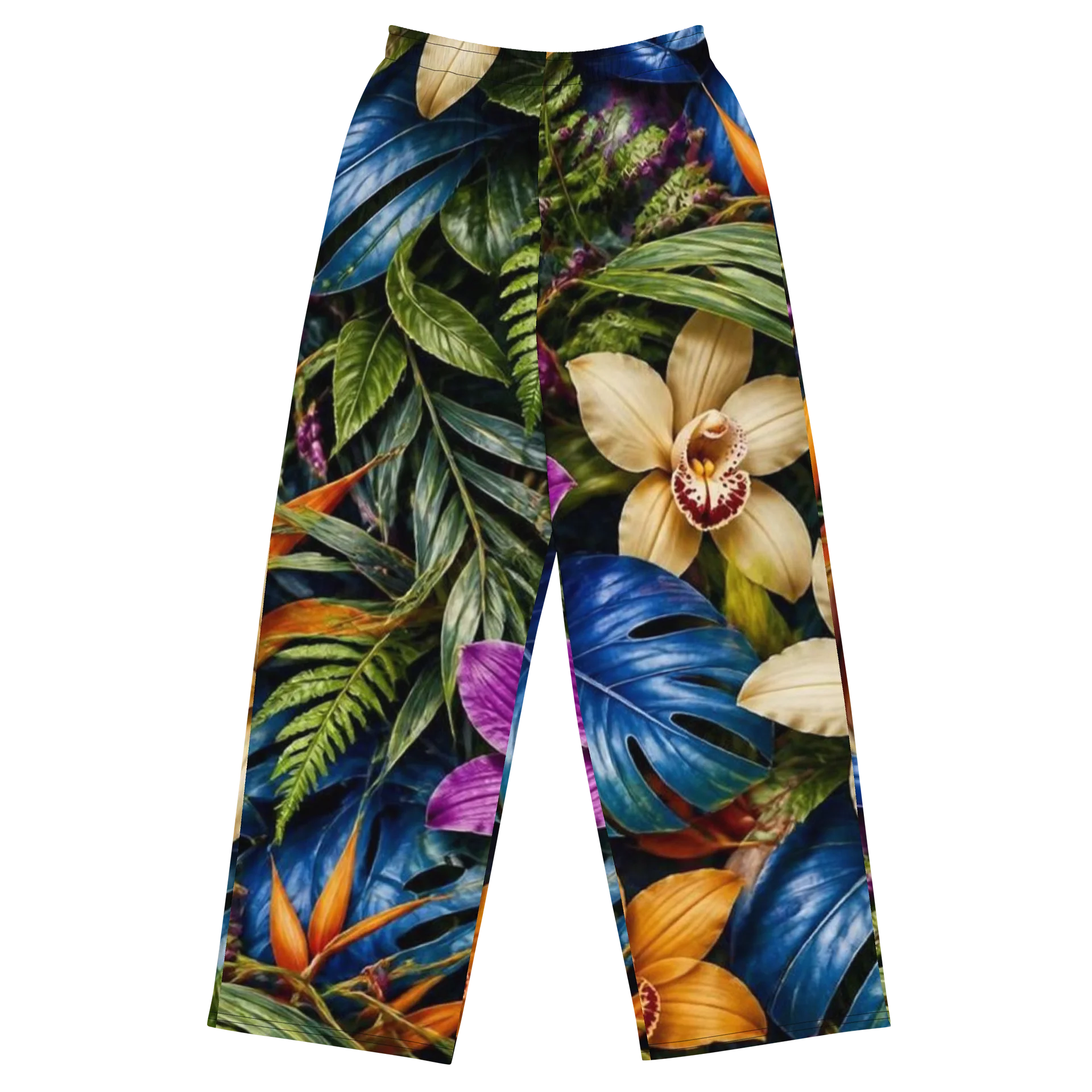 "BP629" Tropical Orchid Wide-Leg Pants product image (1)
