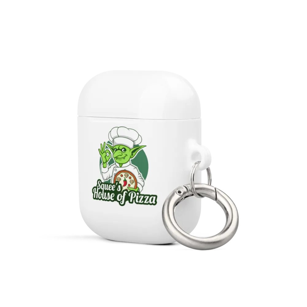 Squee’s House of Pizza Case for AirPods® (White) product image (2)