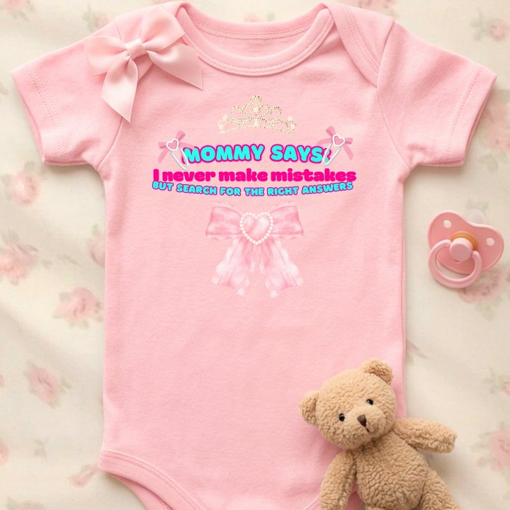 MOMMY SAYS: I never make mistakes🩷Super Soft🪽Onesie🩷 product image (1)