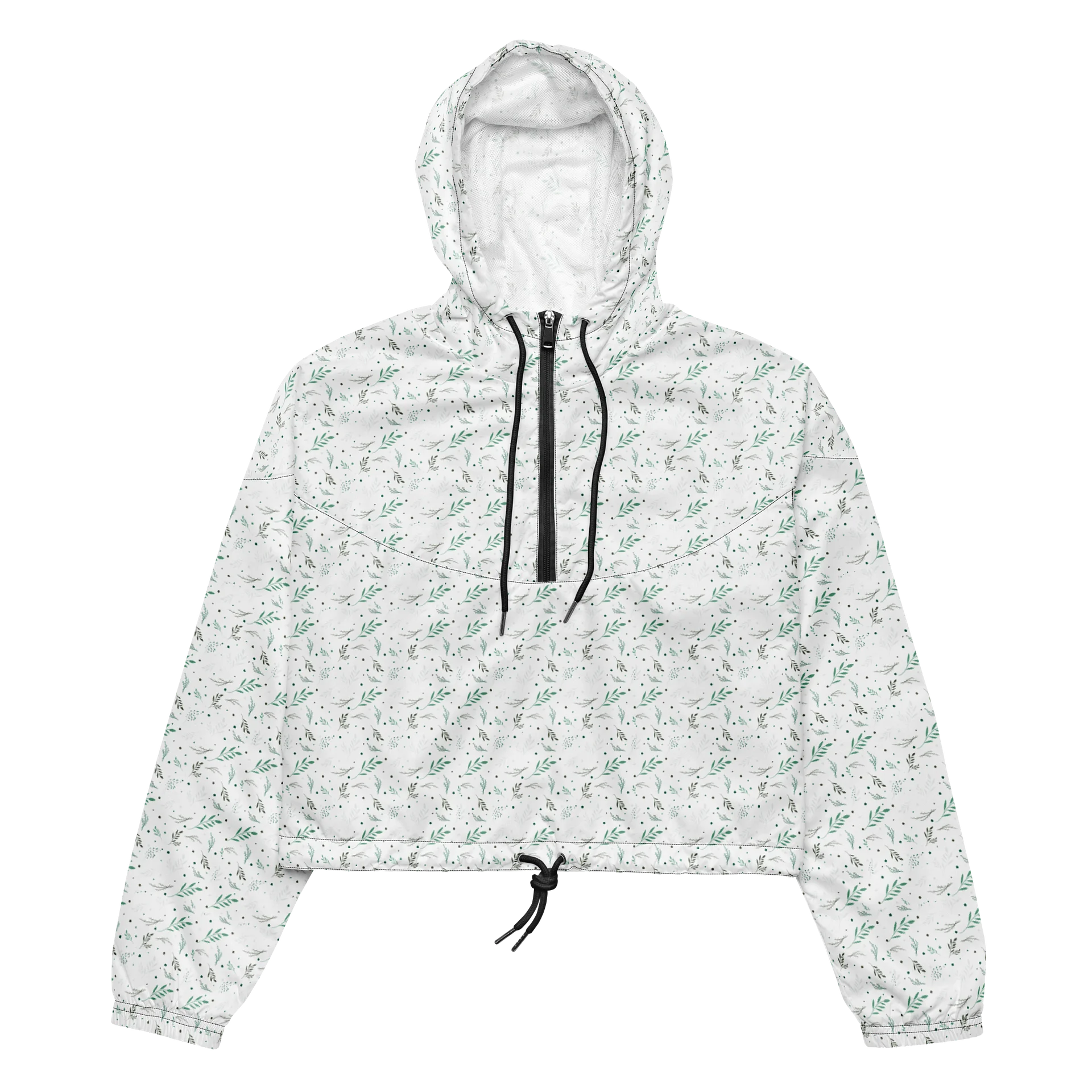 Speckled Leaf All-Over Print Cropped Windbreaker product image (2)