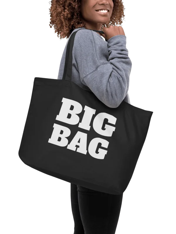 "Big Bag" Certified Organic Black Tote Bag product image (2)