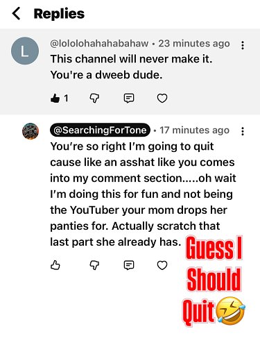 And just like that when I make my other post I get the other side of the coin putting it in “perspective” Did you like my res...