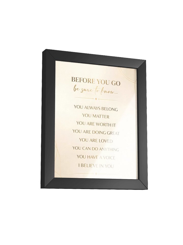 Before You Go – Inspirational Affirmations Wall Art for Confidence, Self-Worth & Positive Mindset product image (16)