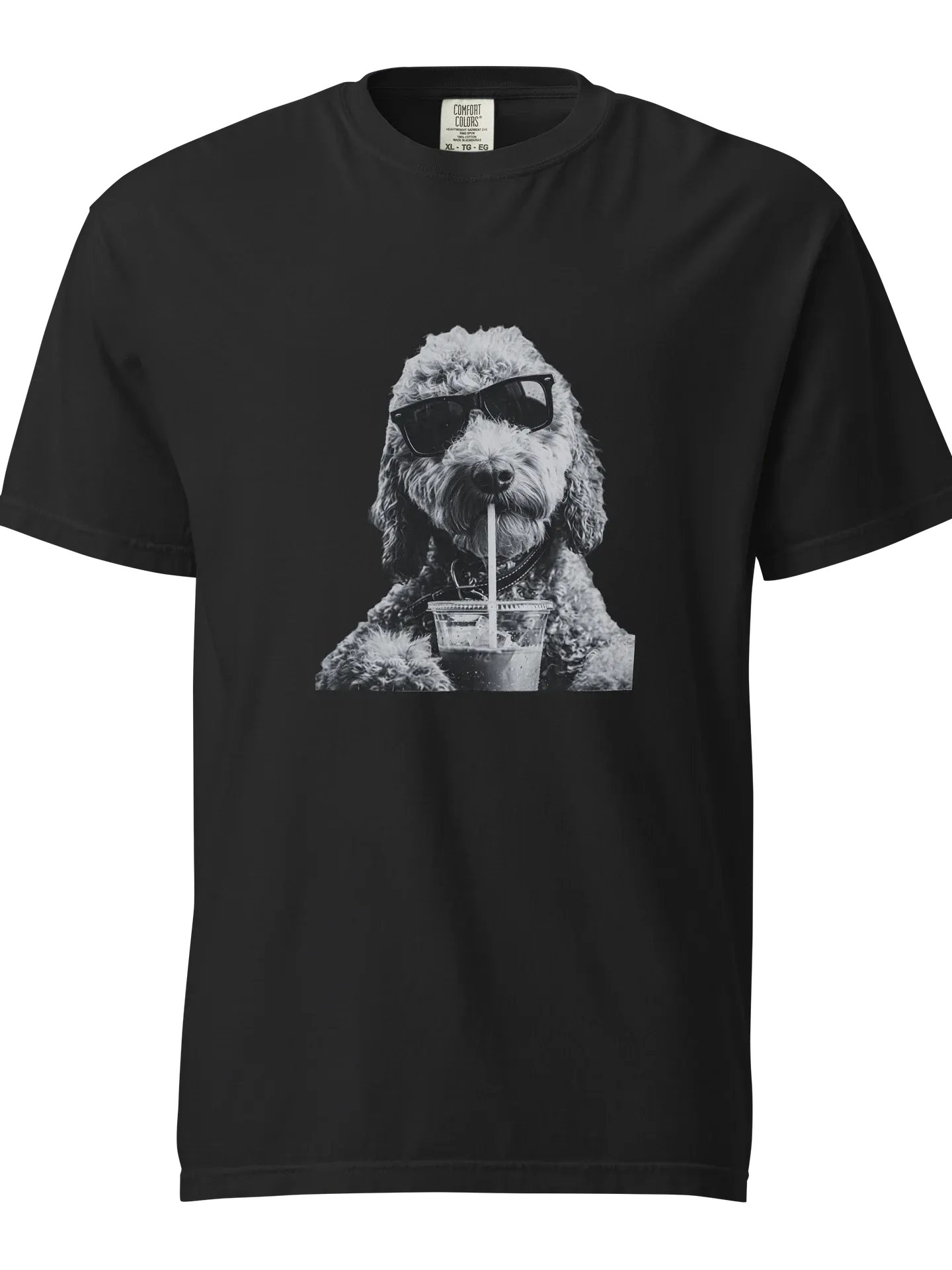 Funny Goldendoodle Drinking Iced Coffee T-Shirt | Dog With Sunglasses Graphic Tee | Cute Pet Lover Gift | Trendy Dog Mom Shirt product image (15)