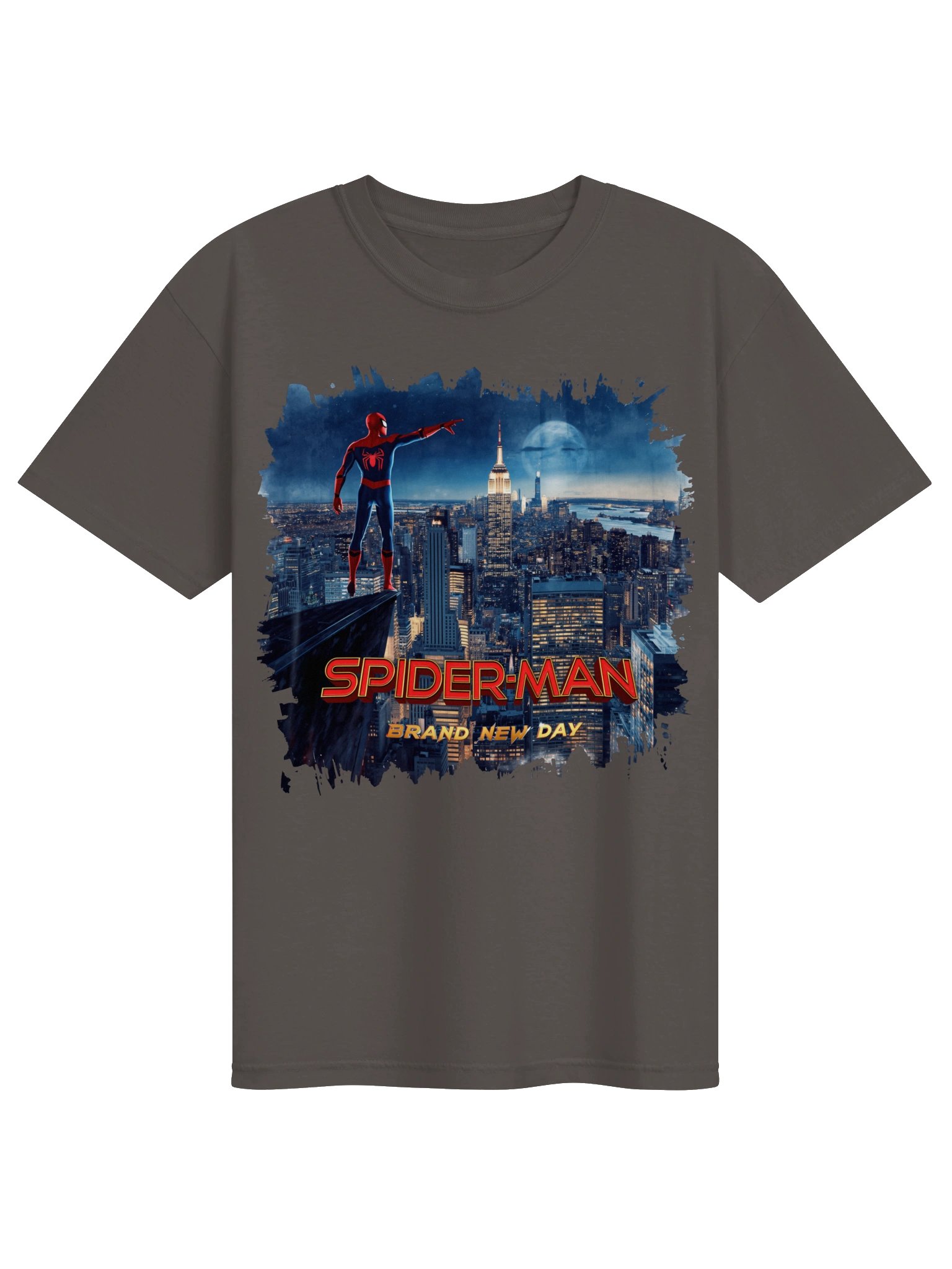 Spider-Man Brand New Day City View T-Shirt | Retro Marvel Graphic Tee product image (2)