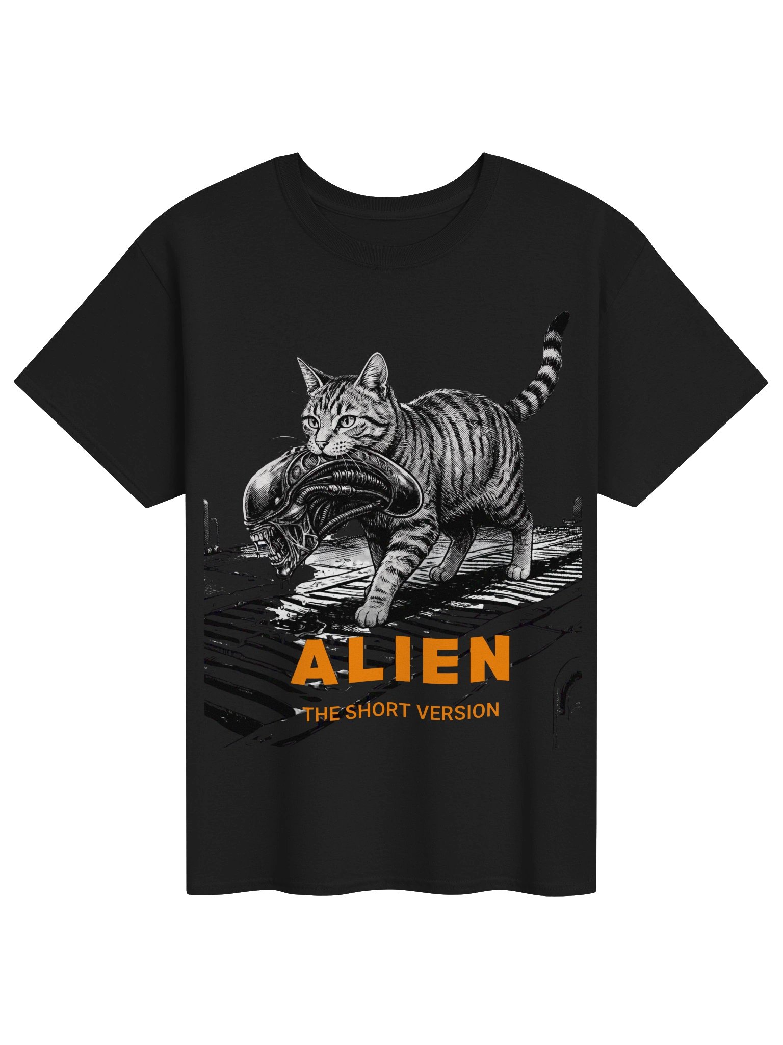 Cat Carrying Alien Helmet T-Shirt Retro Illustration product image (1)