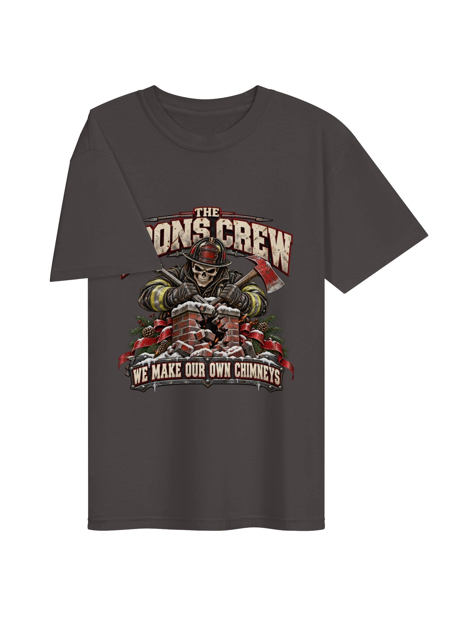 Firefighter Christmas Shirt — The Irons Crew, We Make Our Own Chimneys | Broken Sleigh™ product image (4)