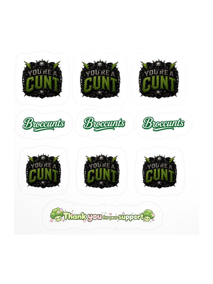 [CUNT SHIRE] Stickers -GREEN- product image (1)