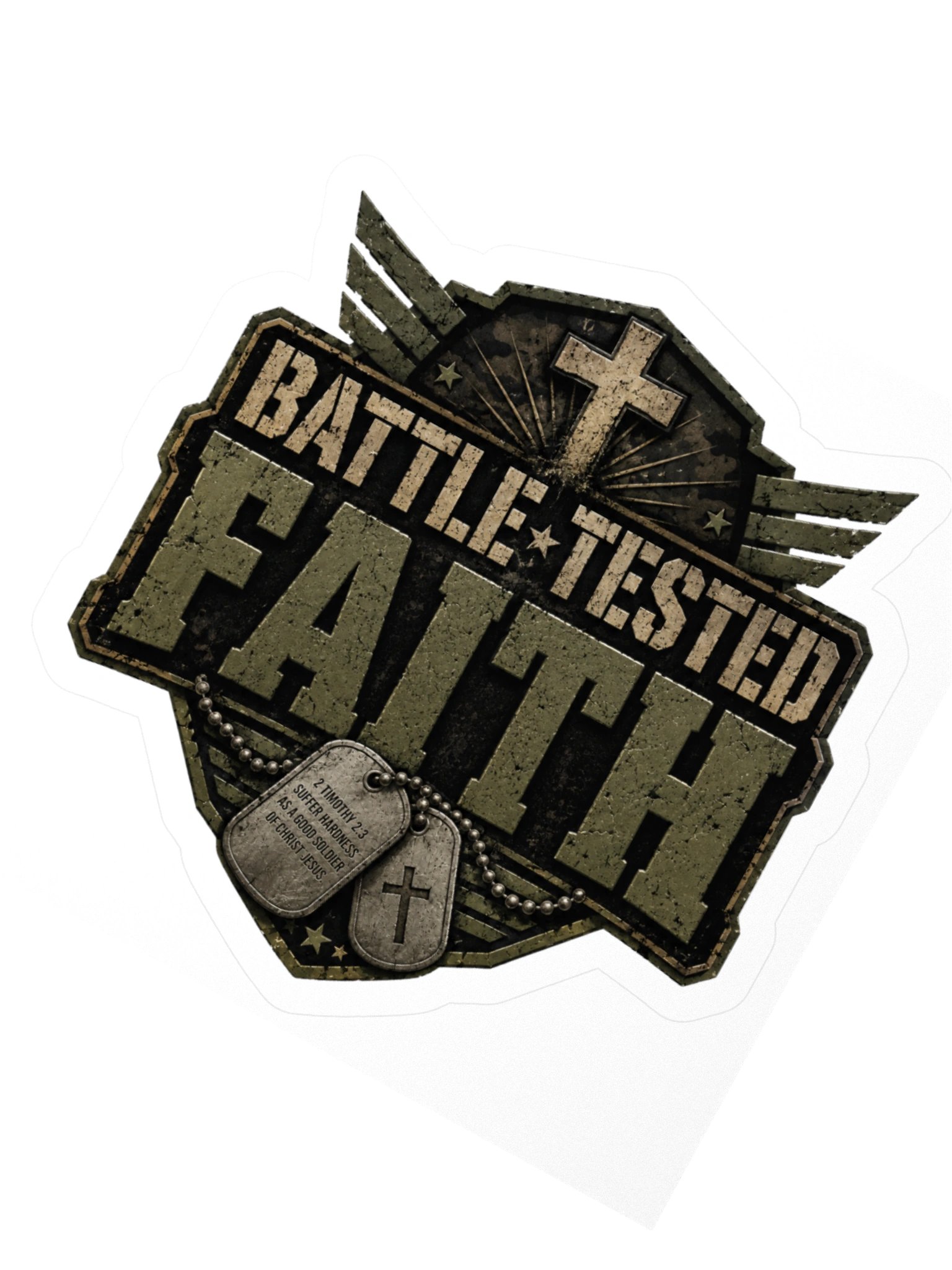 Battle Tested Faith Sticker product image (3)