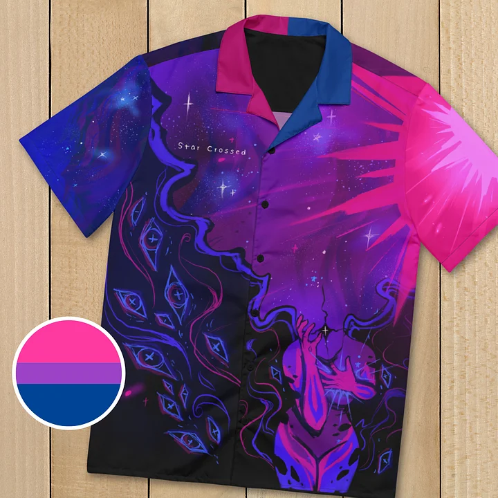Bisexual Subtle Pride Eldritch Horror Button Up Shirt product image (1)