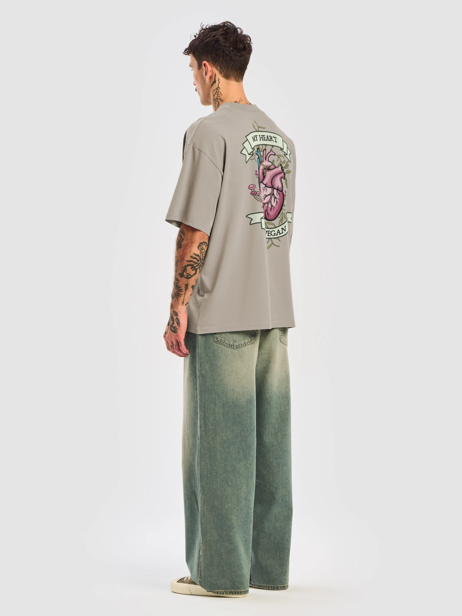 My Heart Is Vegan Oversized Tee product image (7)