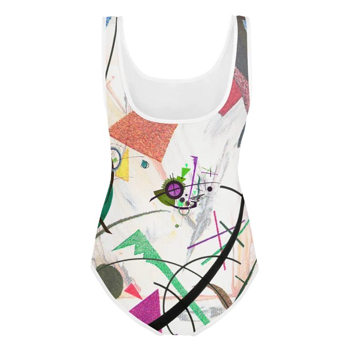 Abstract Lithographic Pattern Design Youth One Piece Swimsuit - V1 product image (2)