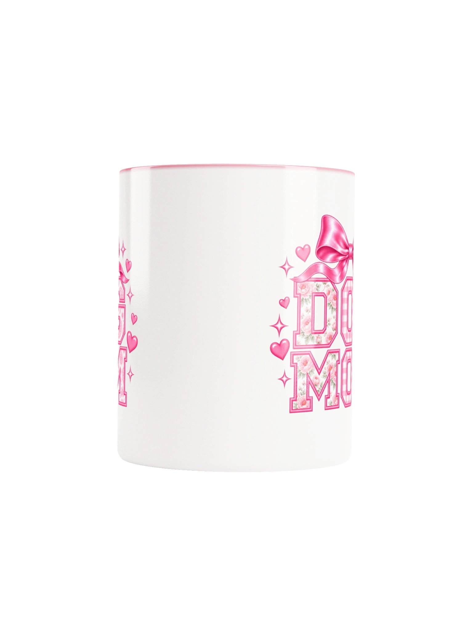Coquette Dog Mom Mug – Pink Bow Embroidery Style Coffee Mug | Gift for Dog Moms product image (9)