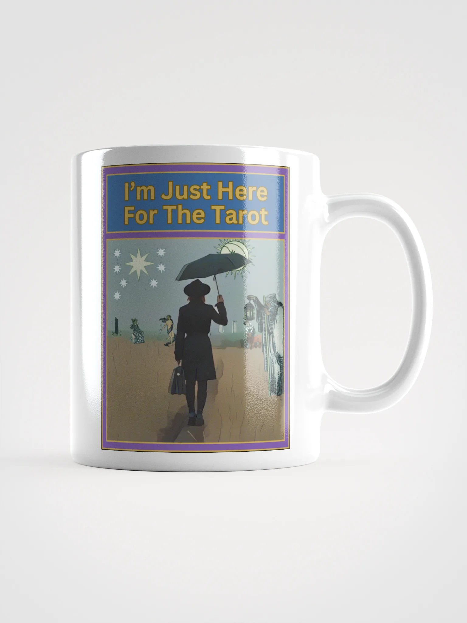 I'm Just Here For The Tarot Mug, Tarot Card Vibes Mug, Tarot Card Mug product image (1)