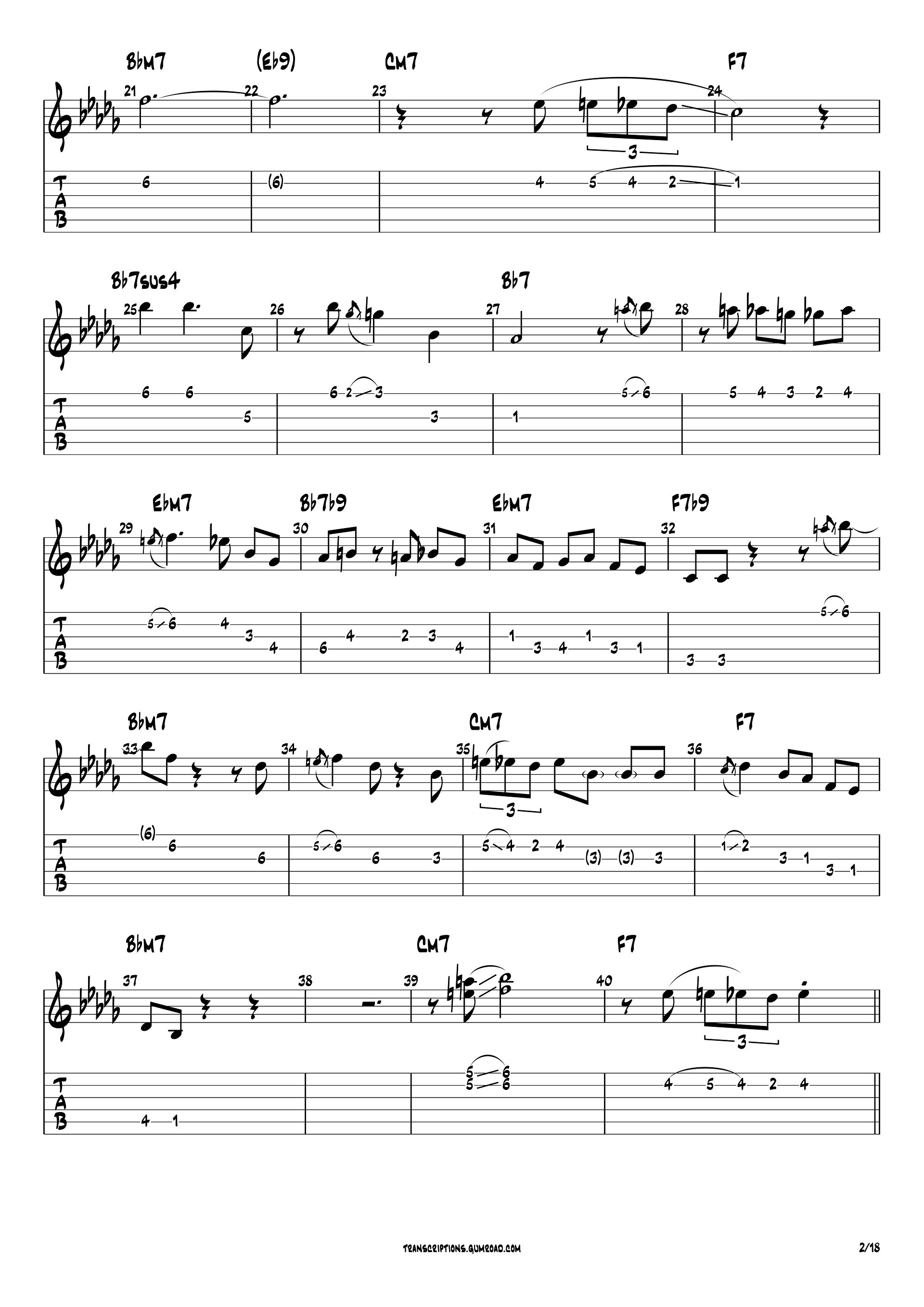(Transcription GP) Besame mucho - Wes Montgomery product image (3)