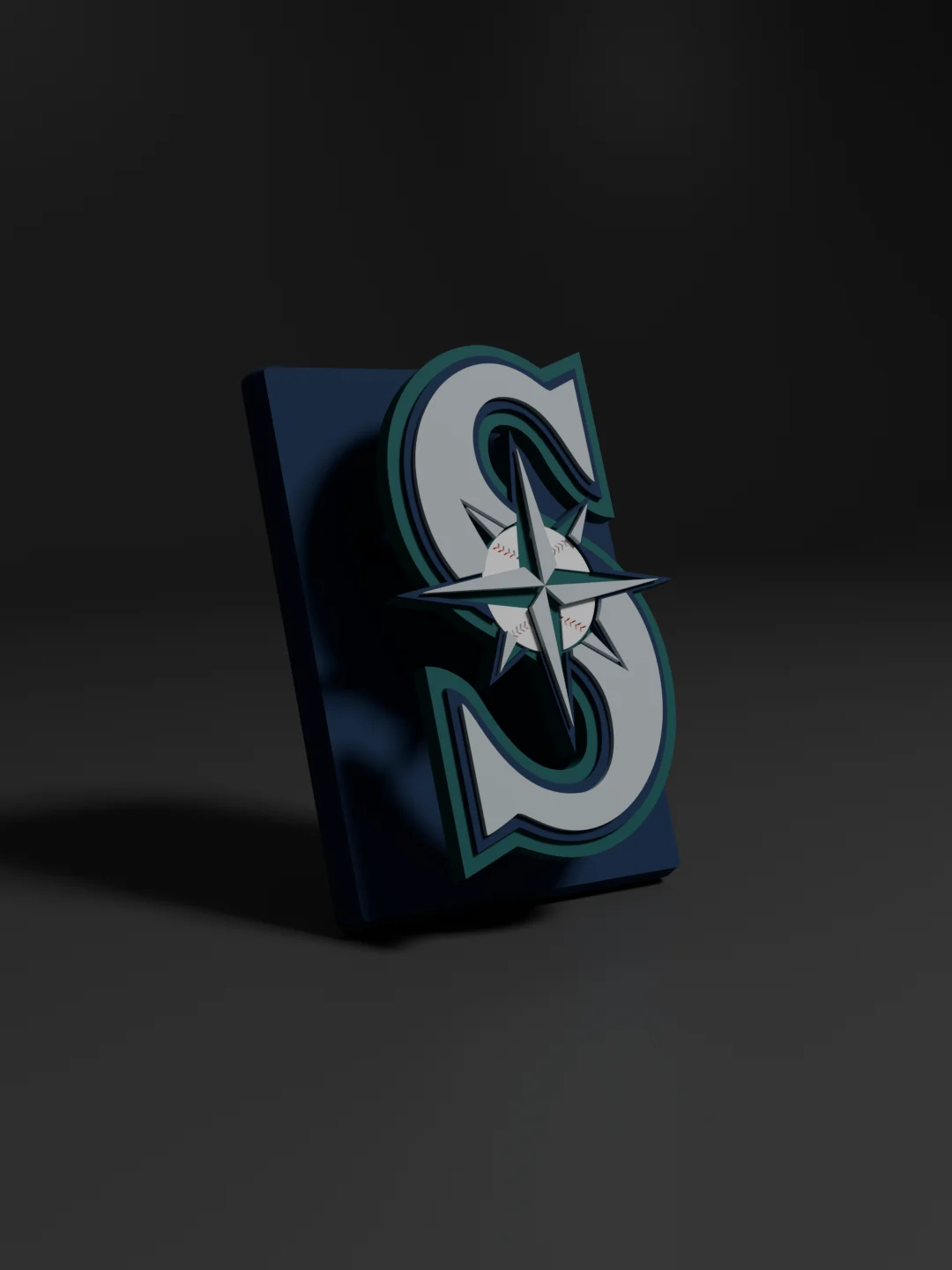 Seattle Mariners 3D Printed Floating Logo Sign (Digital File Only) product image (1)