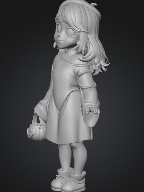 Hilda's Halloween!! - .STL - 3D model instant download! Original fan art product image (4)