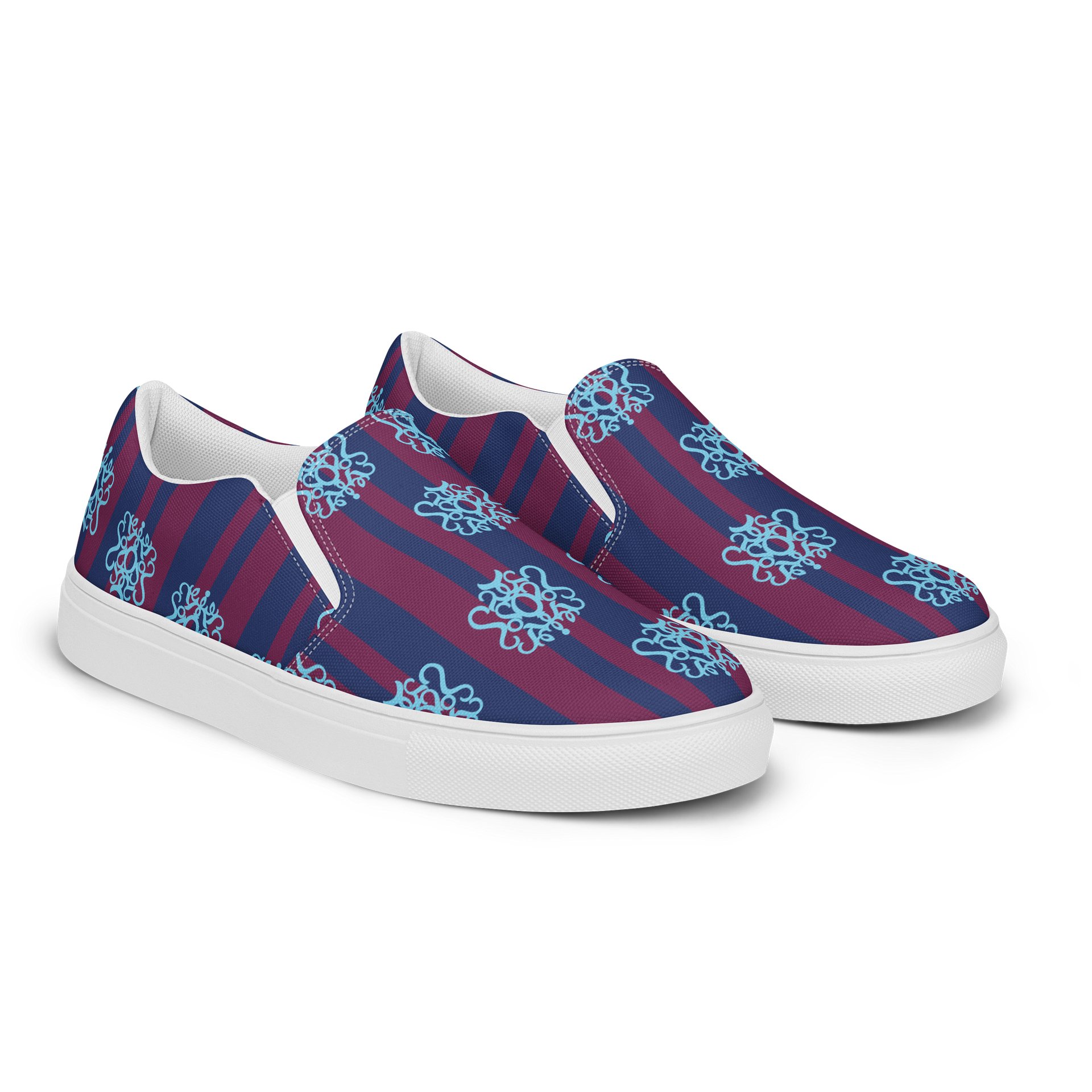 Navy Flirty Academic Canvas Slip-Ons product image (2)