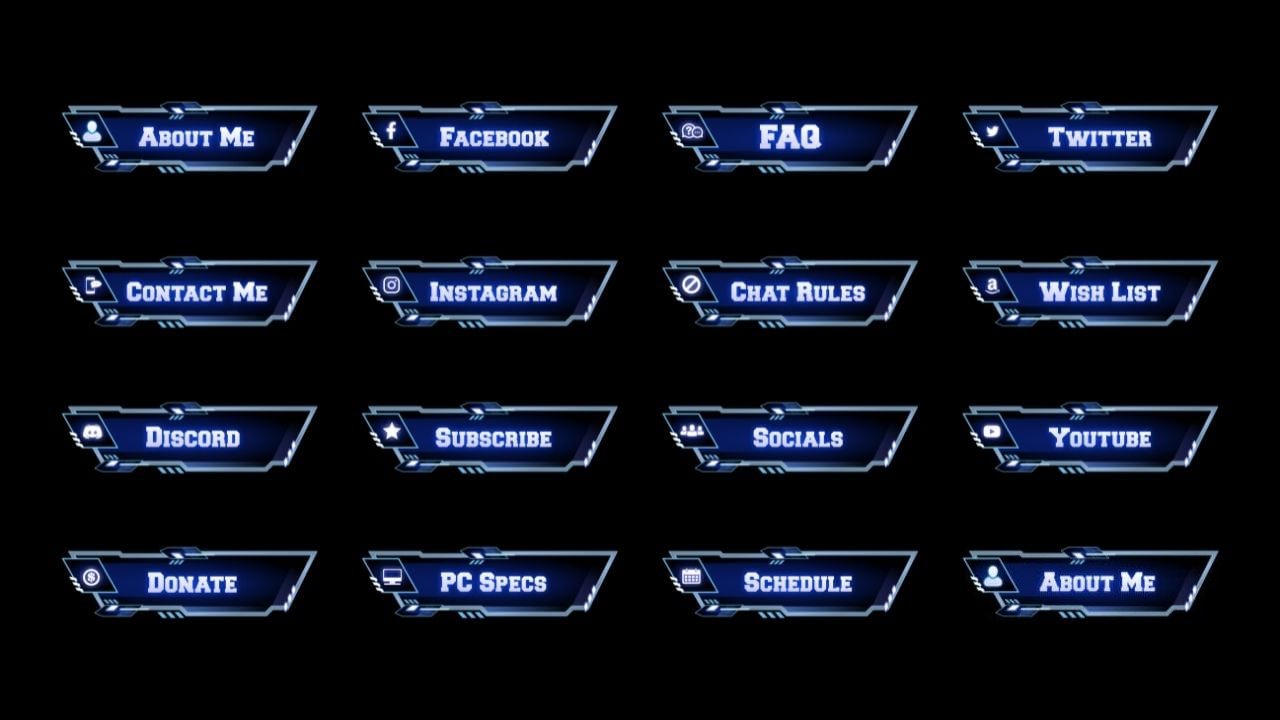 Sharp Blue Twitch Panels product image (2)