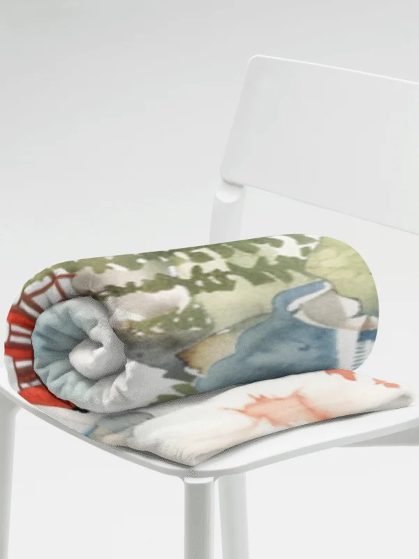 Japanese Pagoda Watercolor Throw Blanket - Zen Landscape Art Fleece product image (15)