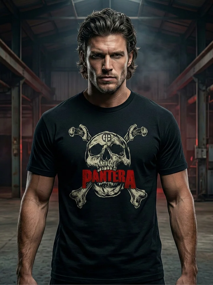 Pantera Skull Crossbones T-Shirt | CFH Logo Graphic Tee | Vulgar Display Groove Metal Collector Shirt product image (1)