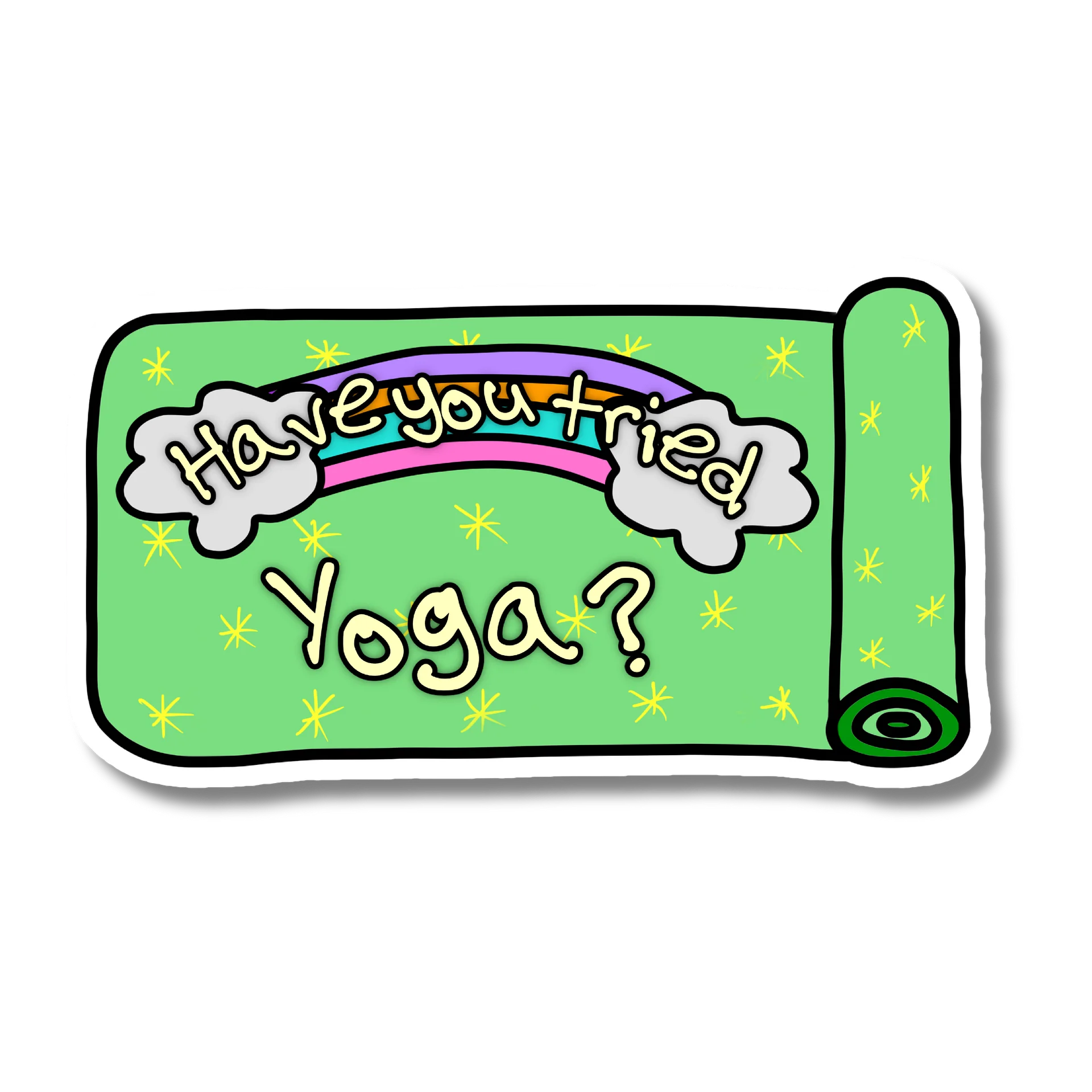 "Have You Tried Yoga?" Vinyl Sticker product image (2)