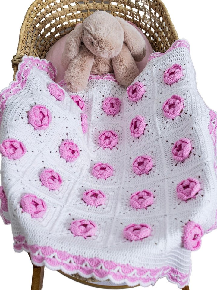 Rose Baby Blanket Crochet Pattern product image (1)