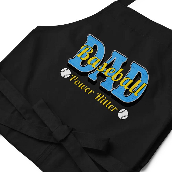 Dad Baseball Power Hitter Organic Cotton Apron product image (2)