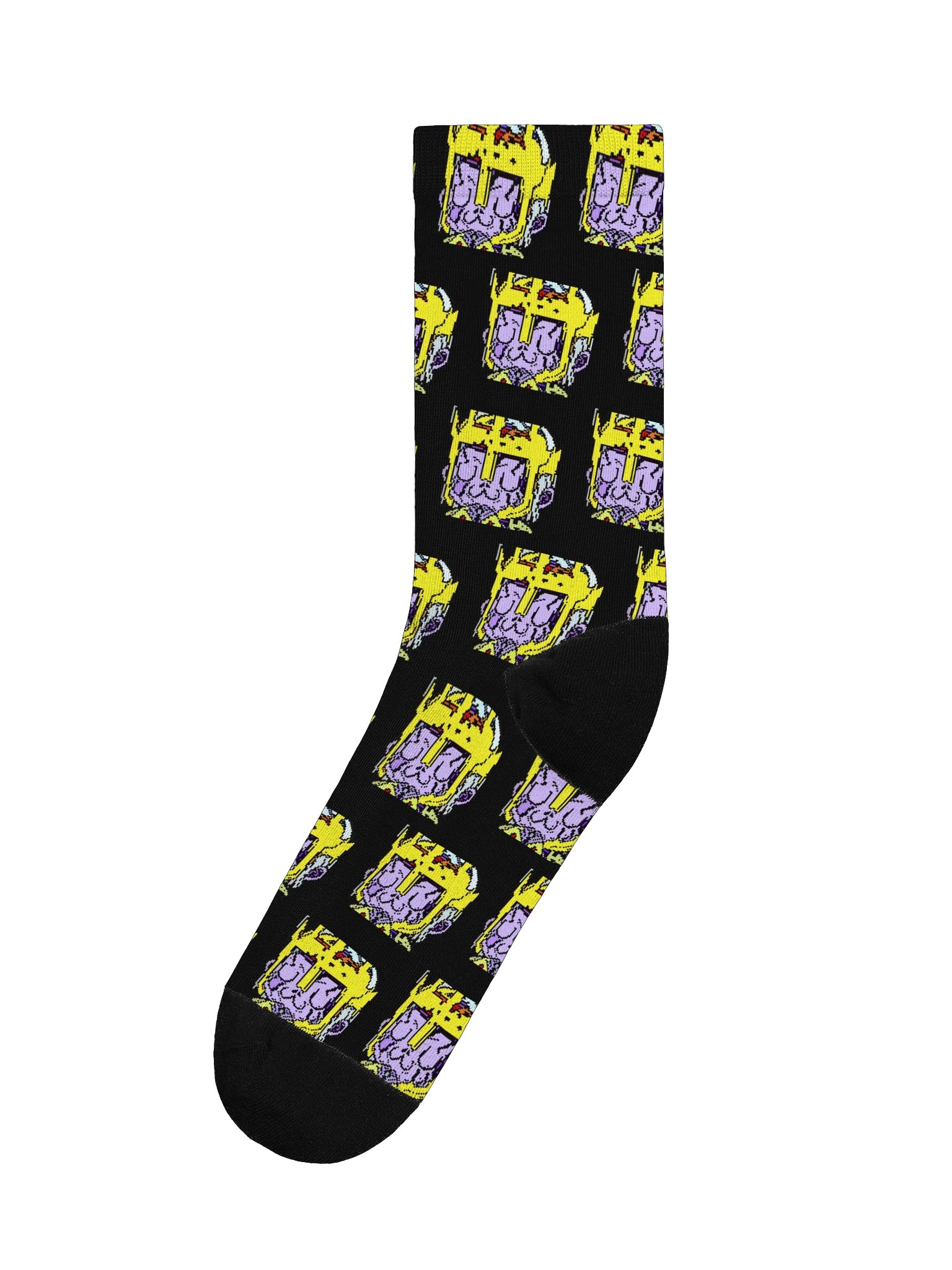Refined 8-Bit Vecna Chibi EcoChic Crew Socks product image (1)