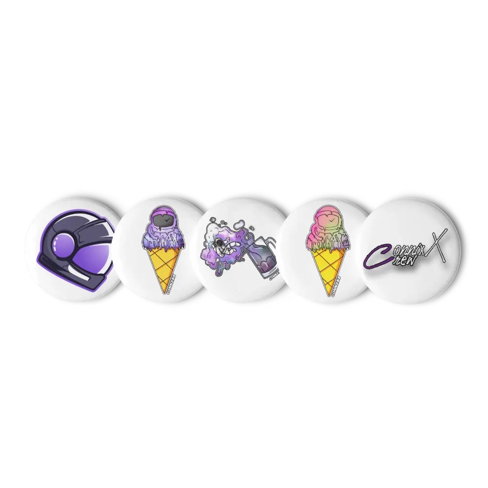 Reflective Helmet Pin Button Set product image (1)