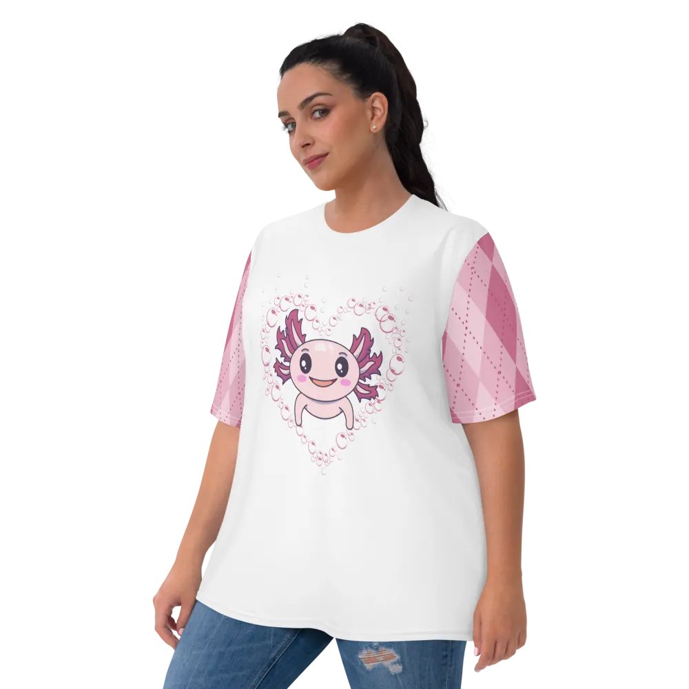Pink And White Axolotl T-Shirt product image (6)