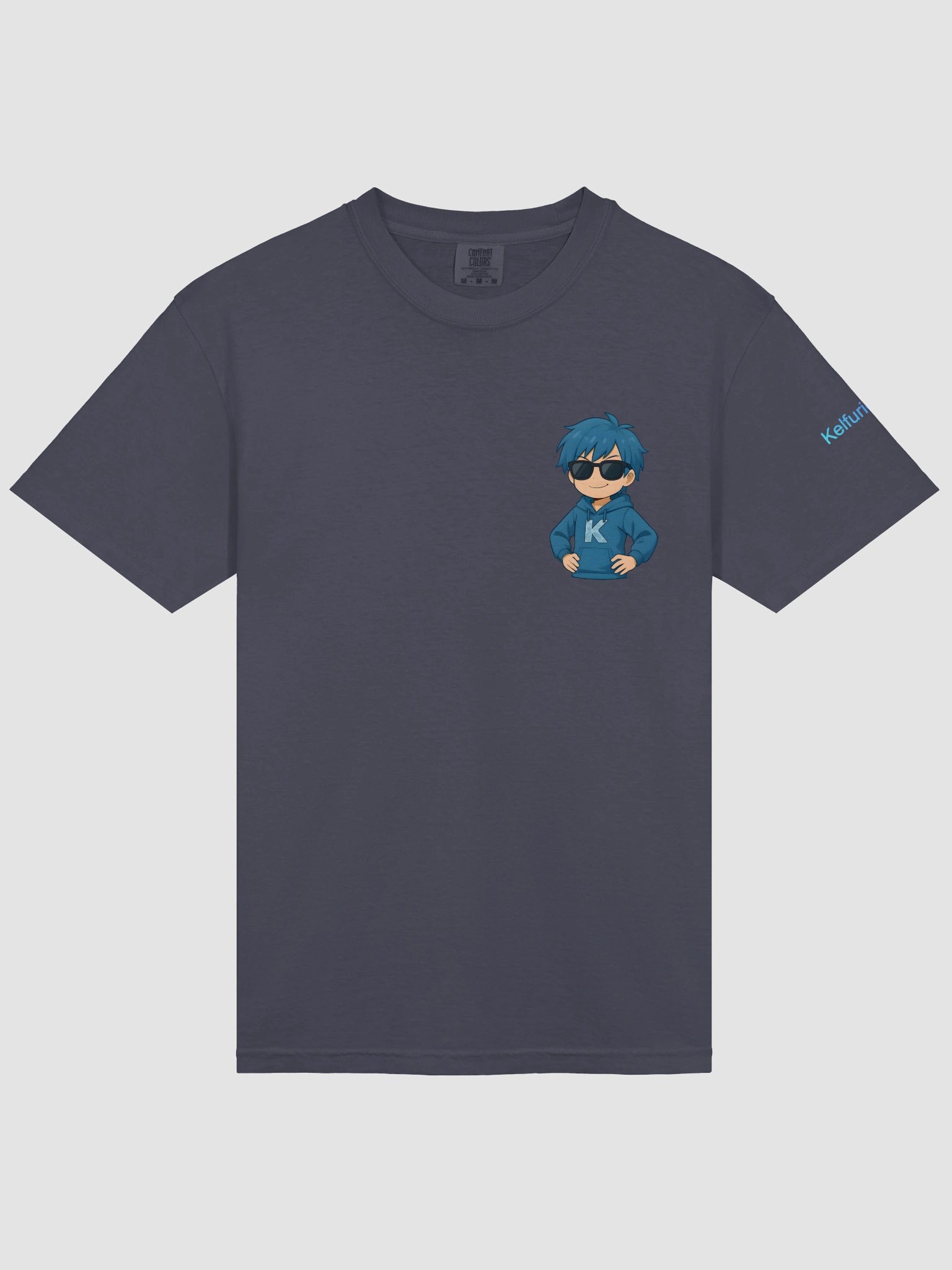 T-Shirt – Navy Blue Kelfurios Print product image (6)