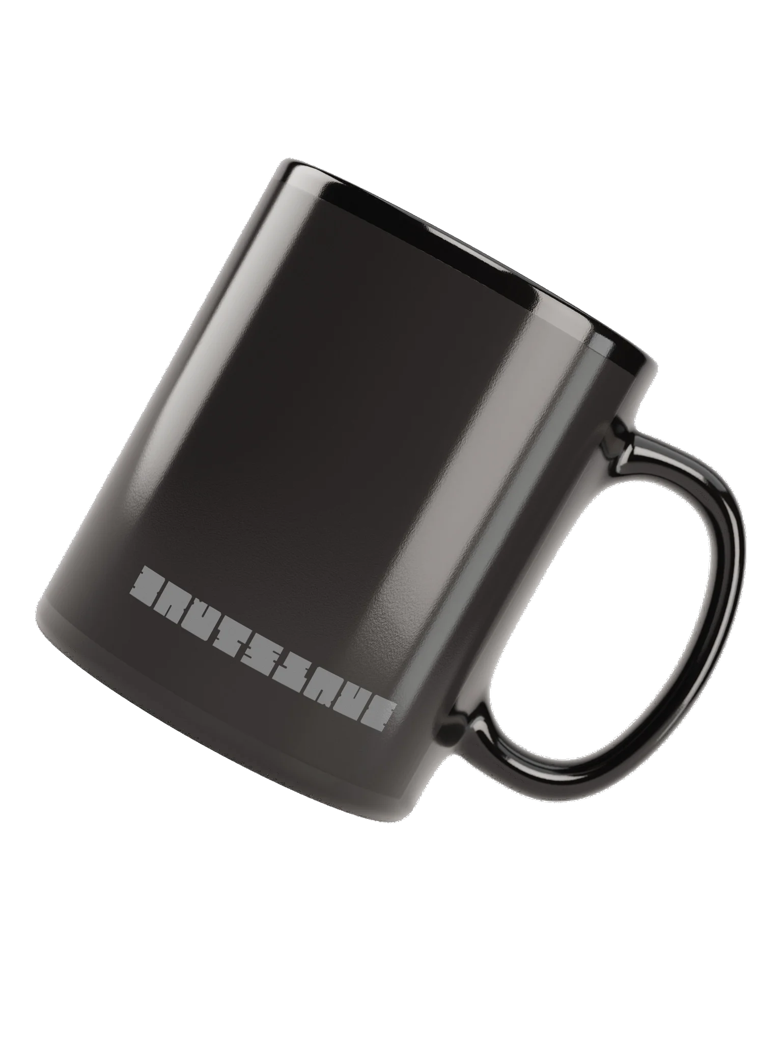 Minimal Black Glossy Mug with Block Text product image (6)