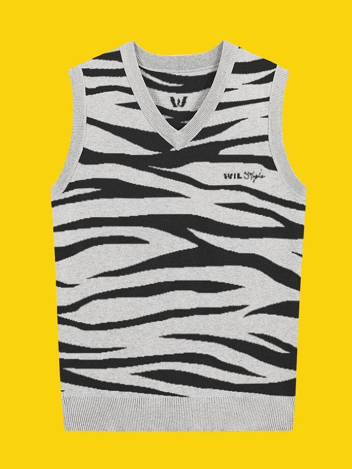 Knitted V-Neck Vest | WIL Style product image (1)